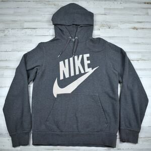 Nike Sportswear casual athletic heavyweight gray knit hoodie Men's size small